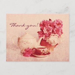 Postal Fiesta del té del vintage del victorian del Grunge