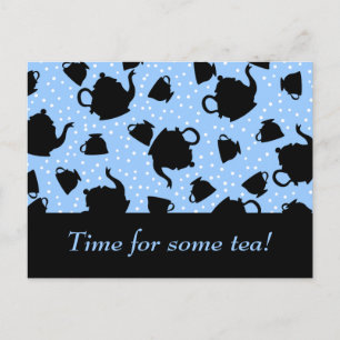 Postal Fiesta del té tambaleante