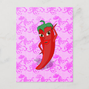 Postal Fiesta Despedida de Soltera con Diva Pimienta Roja