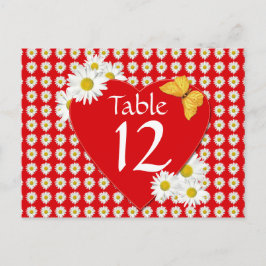 Postal Fiesta el día de San Valentín Daisies Número de ta