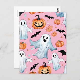 Postal Fiesta Fantasma En Rosa