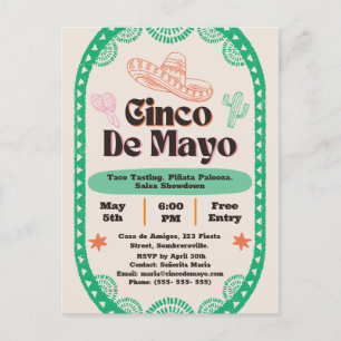 Postal Fiesta Fantástica: Celebración Cinco de Mayo