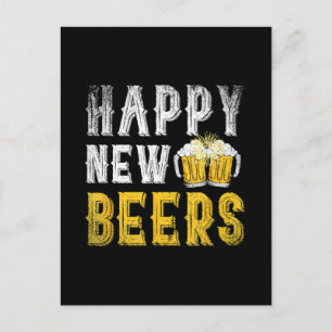 Postal Fiesta Feliz de Cerveza de Año Nuevo