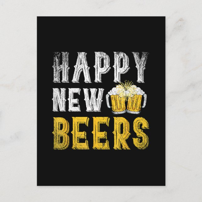 Postal Fiesta Feliz de nuevas cervezas (Anverso)