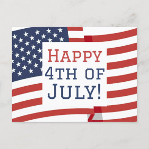 Postal Fiesta feliz del Día de la Independencia del 4 de 