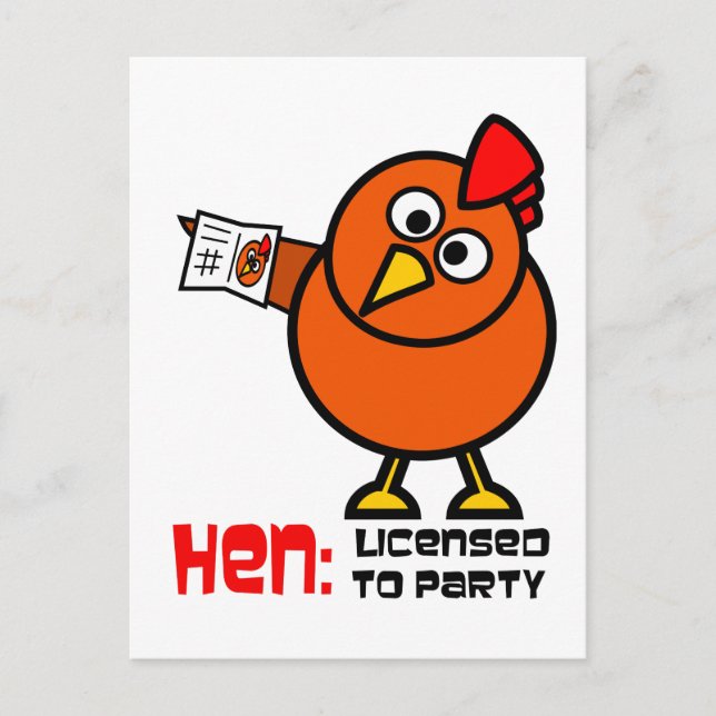 Postal Fiesta Hen White (Anverso)