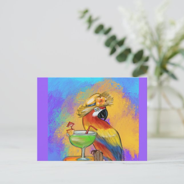 Postal Fiesta Parrots (Anverso de pie)