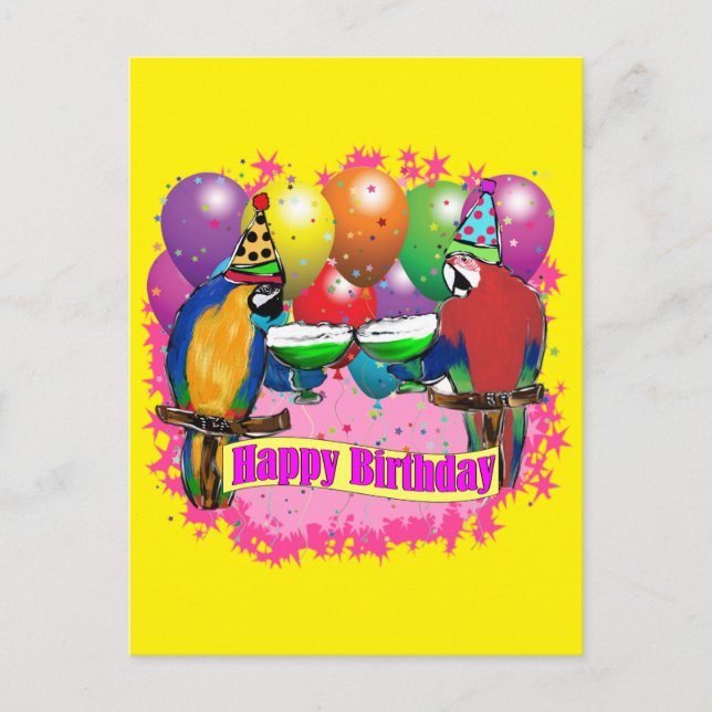 POSTAL FIESTA PARROTS (Anverso)