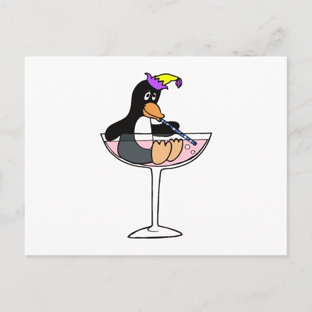 Postal Fiesta Penguin (Anverso)