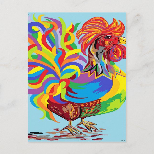 Postal Fiesta Rooster (Anverso)