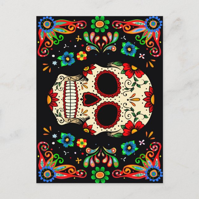 Postal Fiesta Skull (Anverso)
