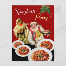 Postal Fiesta SPAGHETTI, Receta de Chef Italiano de Cocin