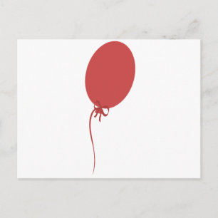 Postal Fiesta Valentine Baby Shower Red Balloon Heart Bow