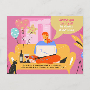 Postal Fiesta virtual Baby Bridal Shower Birthday Grad.
