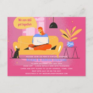 Postal Fiesta virtual Baby Bridal Shower Birthday Grad.