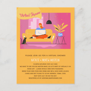 Postal Fiesta virtual Baby Bridal Shower Birthday Grad.