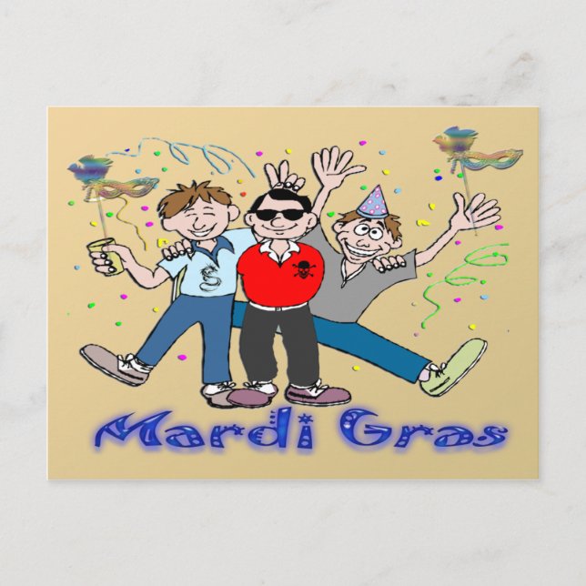Postal Fiestas de Mardi Gras (Anverso)