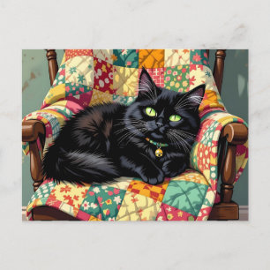 Postal Fiestas del Día Nacional del Gato Negro