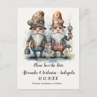 Postal Fiestas Gnomes Guardar la fecha