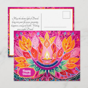 Postal Fiestas Resplandecientes: Una Celebración de Diwal