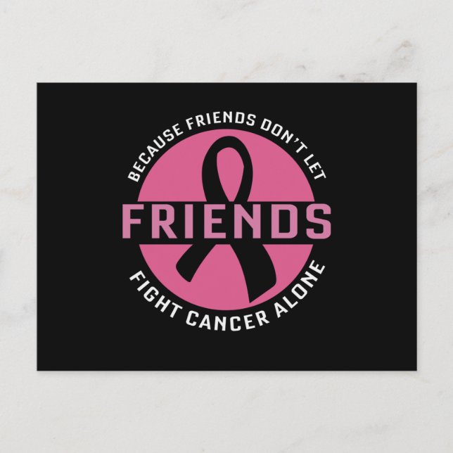Postal Fight Cancer Alone Friends Matching Breast Cancer (Anverso)