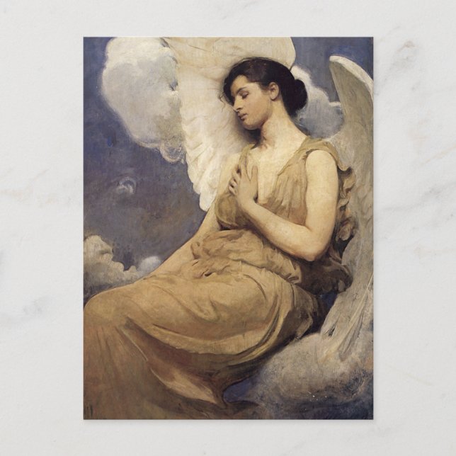 Postal Figura alada de Abbott Handerson Thayer (Anverso)