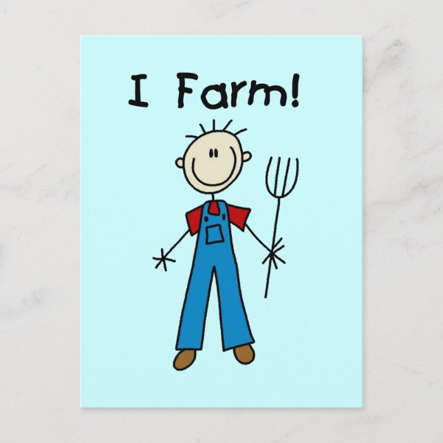 Postal Figura camisetas y regalos del palillo del (Anverso)