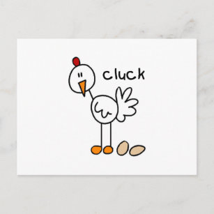 Postal Figura camisetas y regalos del palillo del pollo