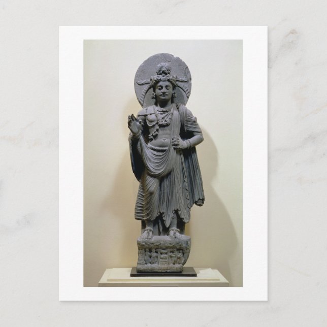 Postal Figura de Bodhisattva, de Mekha-Sanda cerca de Sha (Anverso)