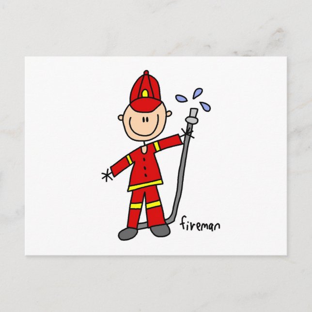 Postal Figura de Fireman Stick (Anverso)