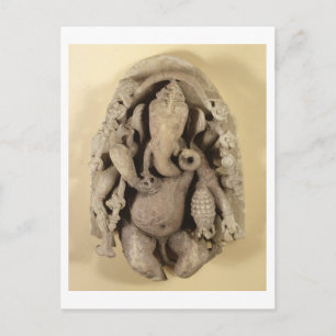 Postal Figura de Ganapati, Dinastía Chandella (arenisca)