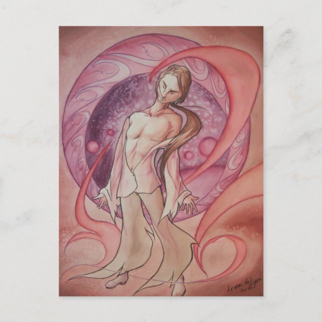 Postal Figura de incendio de plasma (Anverso)