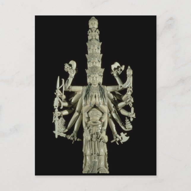 Postal Figura de la diosa hindú Kali (Anverso)