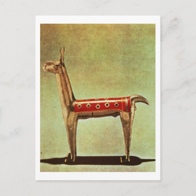Postal Figura de la Llama Plata, del Perú, después de 143 (Anverso)