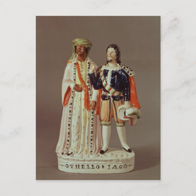 Postal Figura de Staffordshire de Othello e Iago, c.1858 (Anverso)