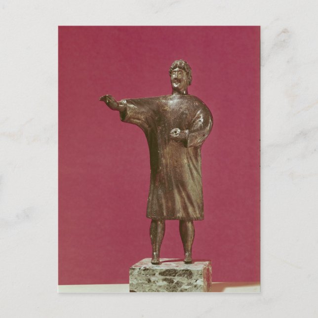 Postal Figura de un hombre con un sagum (Anverso)