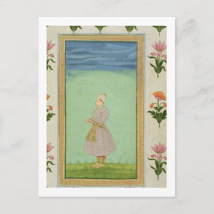 Postal Figura de un niño con una daga de joyas