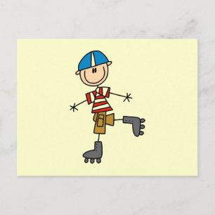 Postal Figura del palillo de patinaje para rodillos