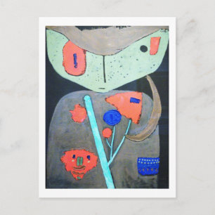 Postal Figura del Teatro Oriental, Paul Klee