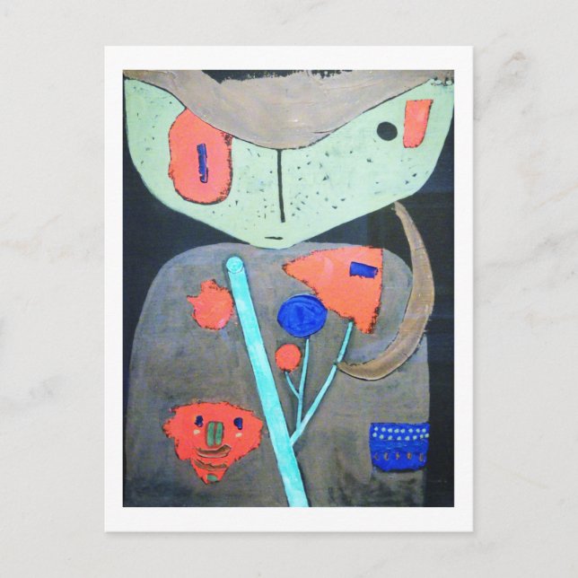 Postal Figura del Teatro Oriental, Paul Klee (Anverso)