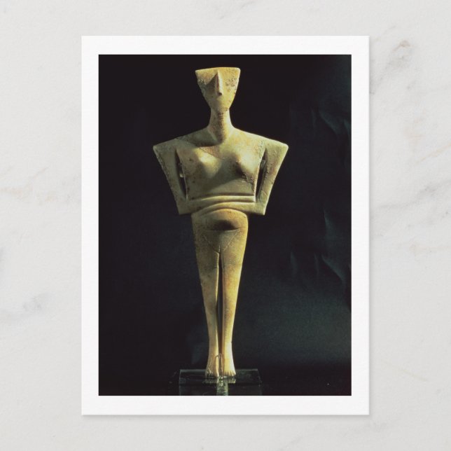 Postal Figura femenina cicládica, de la isla de Amorgo, (Anverso)