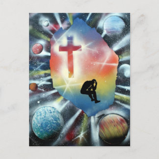 Postal Figura forlorante Cruz Universo Colorosa