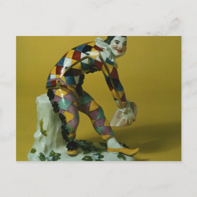 Postal Figura meissen de Harlequin, c.1750 (Anverso)