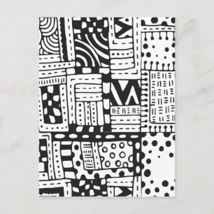 Postal Figuras abstractas inspiradas en India