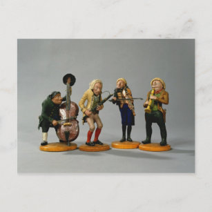 Postal Figuras de la caricatura de músicos