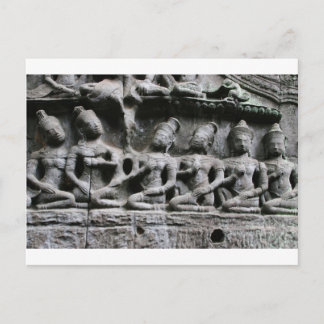 Postal figuras de piedra en ta prohm