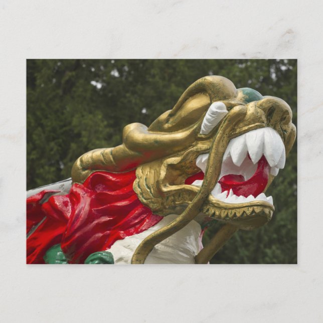 Postal Figurehead china de botes de dragón, Parque Stanle (Anverso)