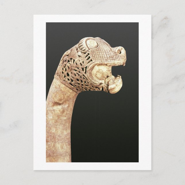 Postal Figurehead de un Viking Longship, encontrado en Os (Anverso)
