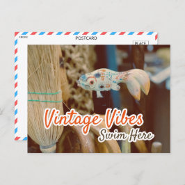 Postal Figurio de pescado con encanto de época