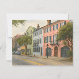 Postal Fila arcoiris de Charleston Watercolor